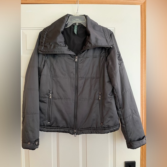 Lauren Active Jackets & Blazers - Women’s Ralph Lauren Active black full 2 way zipper, collar with toggles. Large